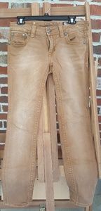 Dark khaki, distressed look Miss Me jeans